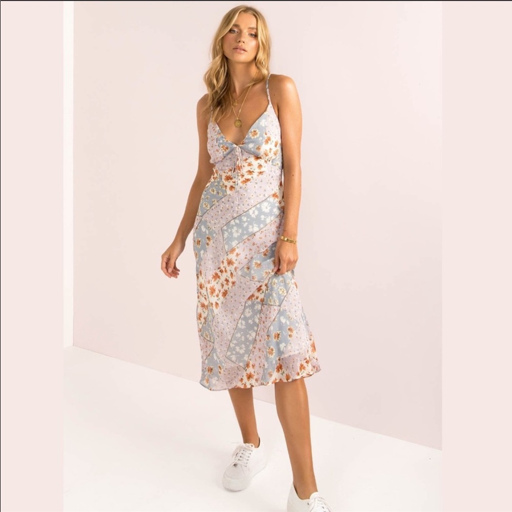 Sundae Muse Caspian Lace Back Midi Dress Size US6